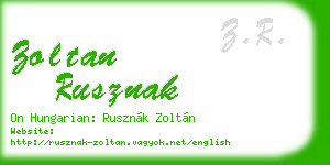 zoltan rusznak business card