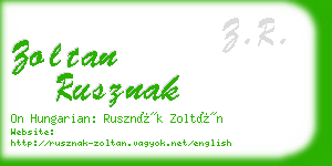 zoltan rusznak business card